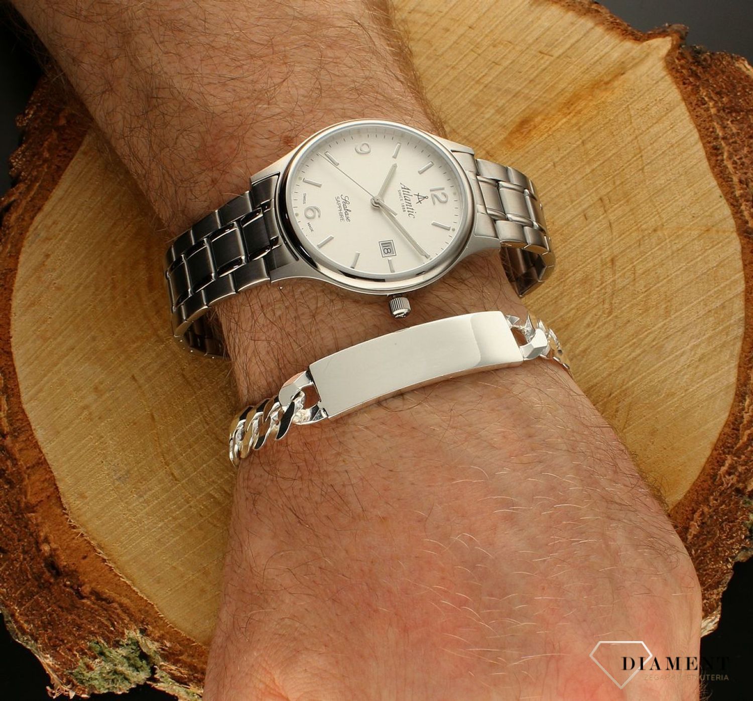 Bransoleta srebrna 925 pancerka 11 mm z blaszką DIA-BRA-2085 BL-300-925 11mm. Bransoletka wykonana jest z najwyższej próby srebra 925 o splocie pancerki z blaszką. Bransoletka srebrna o wadze 36,10 gram, długości 24 cm oraz szeroko (3).jpg